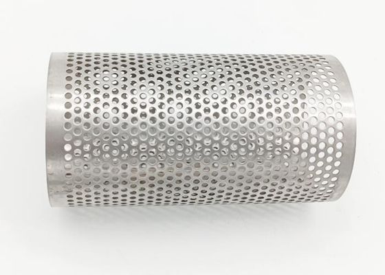 3mm Hole 304 SUS Perforated Metal Pipe , Water Filter Tube Welded